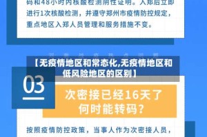 【无疫情地区和常态化,无疫情地区和低风险地区的区别】