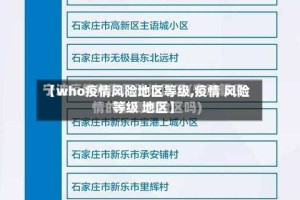 【who疫情风险地区等级,疫情 风险等级 地区】