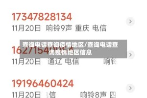 查询电话查询疫情地区/查询电话查询疫情地区信息