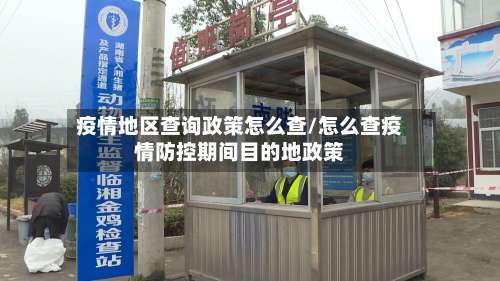 疫情地区查询政策怎么查/怎么查疫情防控期间目的地政策-第2张图片
